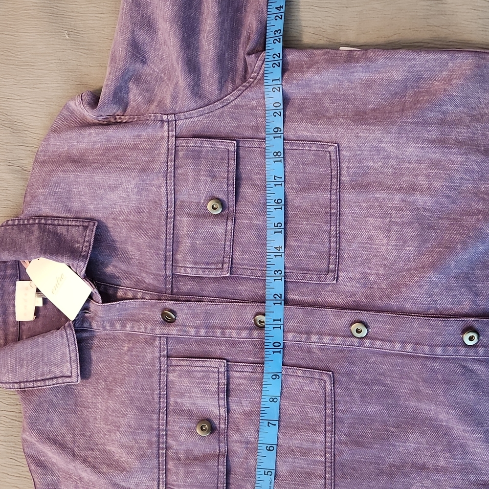ENTRO Denim Utility Shacket Jacket - Picture 10 of 13